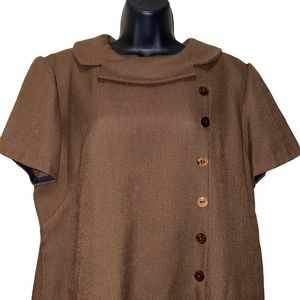 Vintage 60s Hand Made Plus Size Dress~Retro~MCM~Madmen Secretary